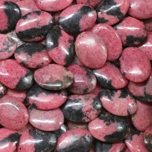 Pendentif Pierre plate rhodonite